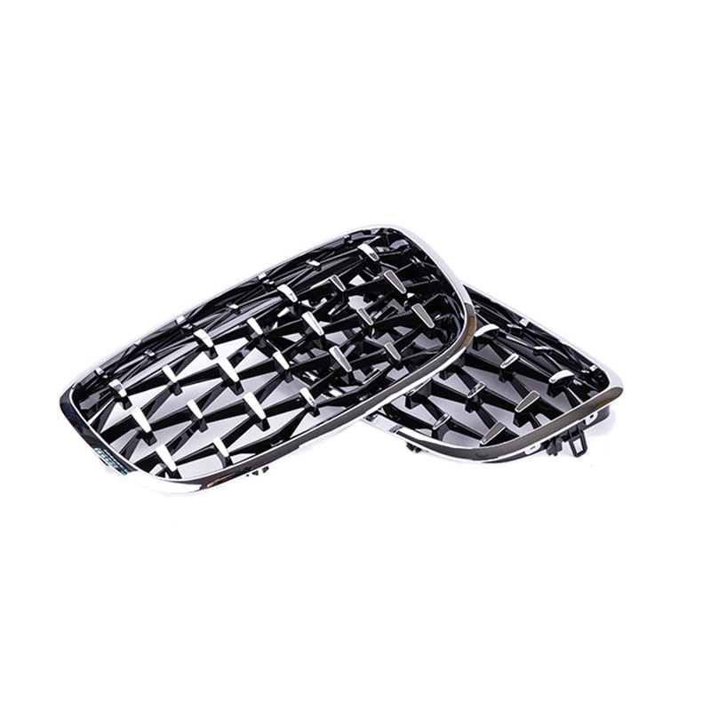 Car Silver Front Middle Grille Grill Replacement for BMW X5 E70 / X6 E71 2008-2013