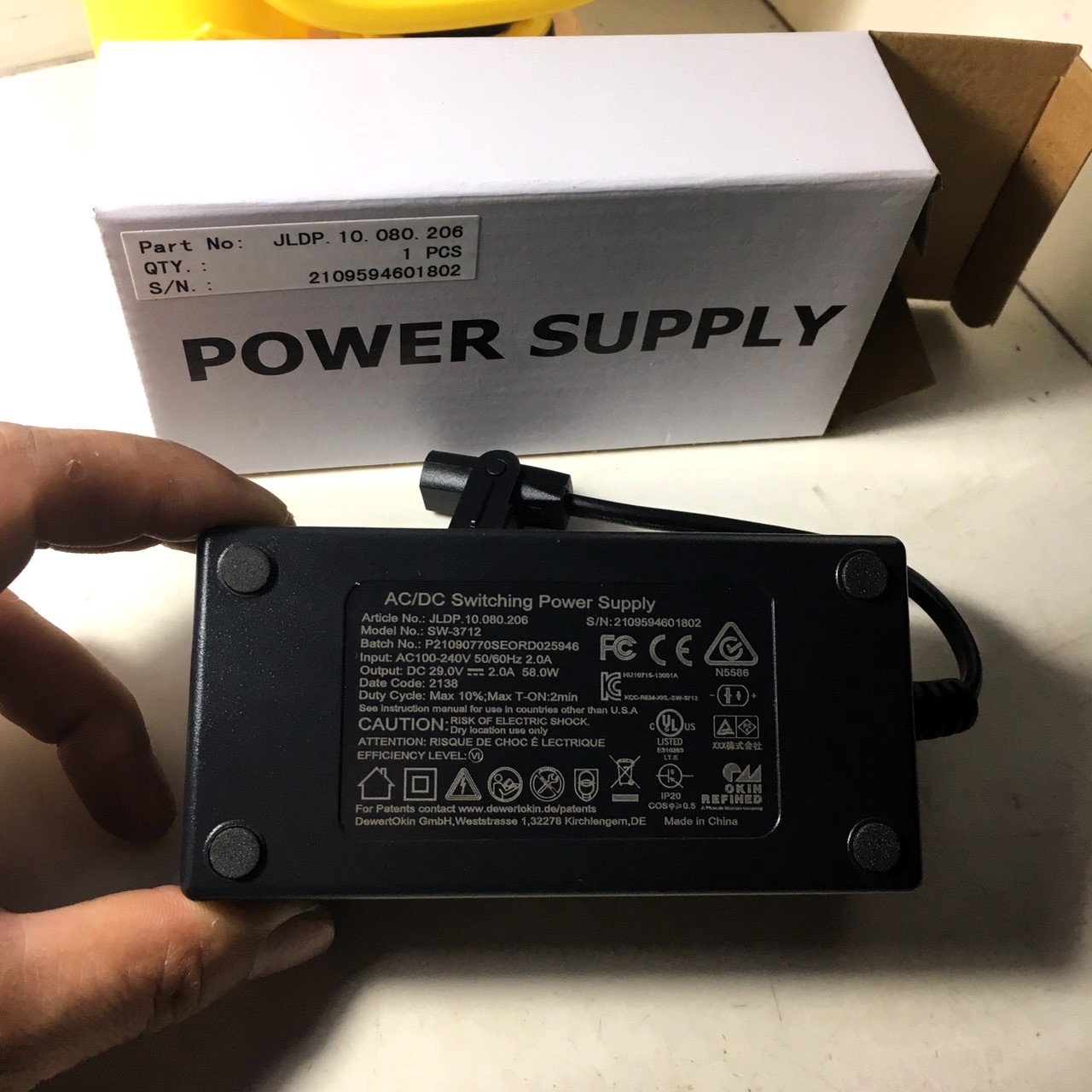 Nguồn 29V 2A DC, nguồn ghế tự động
