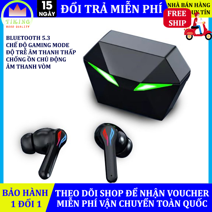 Tai nghe Bluetooth 5.3 Y28 tai phone không dây nghe nhạc thể thao chơi game nhét tai không độ trễ pin trâu đàm thoại 2 bên hỗ trợ mọi dòng máy