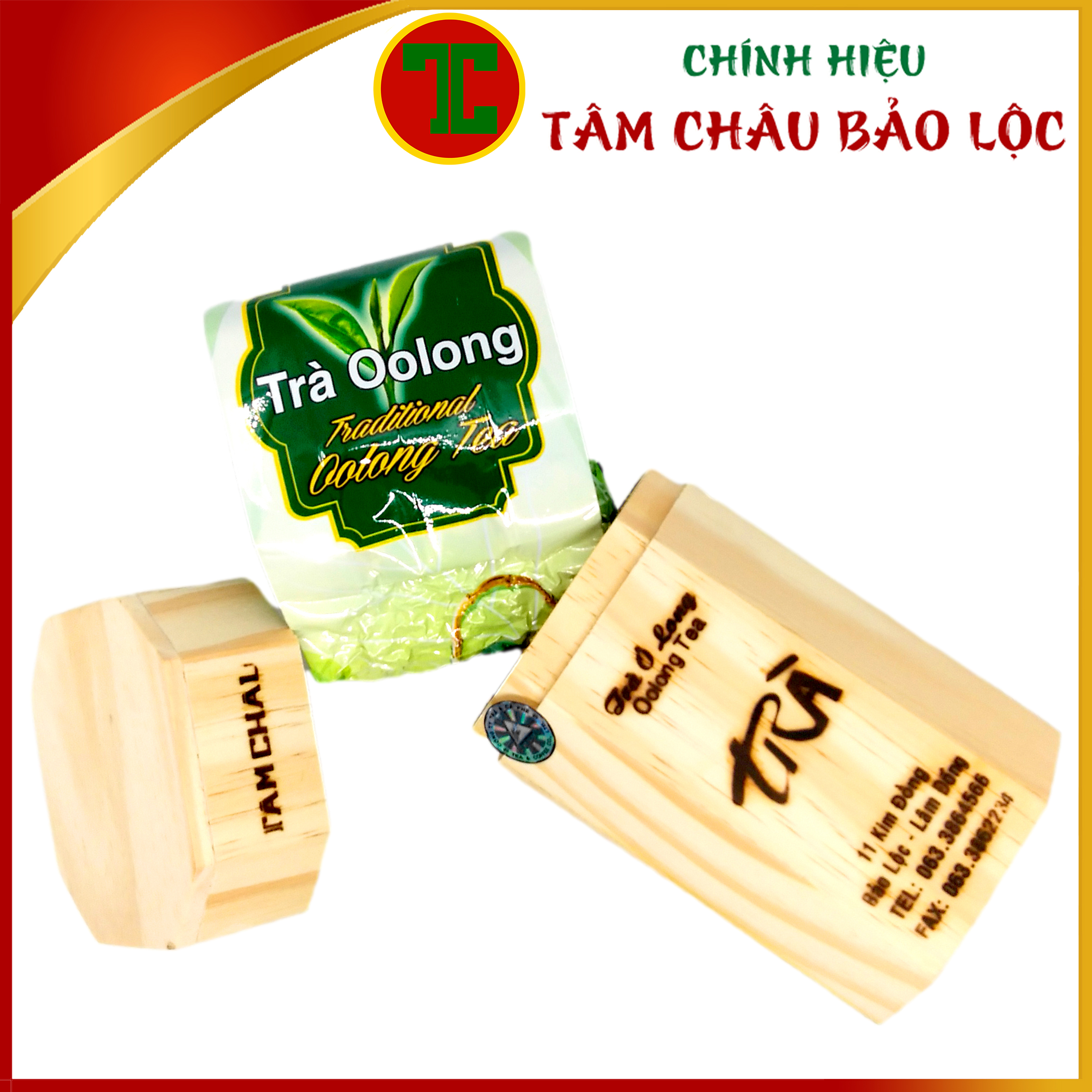 [TÂM CHÂU] Trà Oolong Hộp Gỗ 100G Sang Trọng