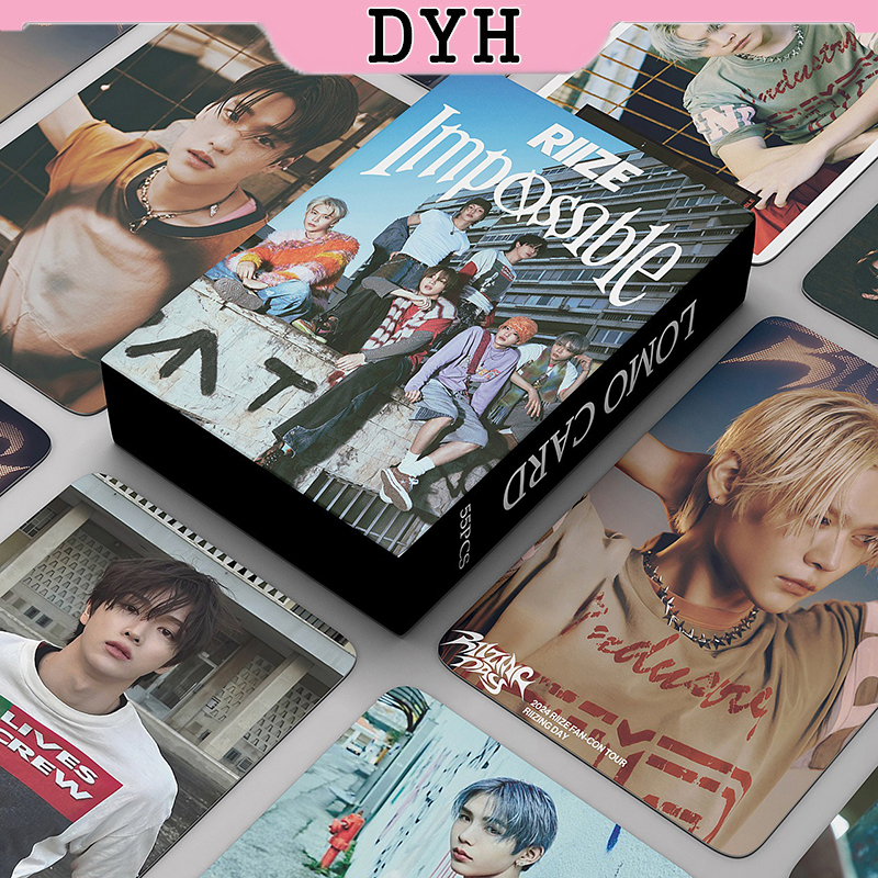 55pcs/box riize photocards impossible album kpop lomo card collection card