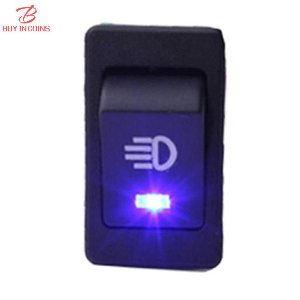 Boat Shape 12V 35A Car Automatic Fog Light Rocker Toggle Switch-Blue
