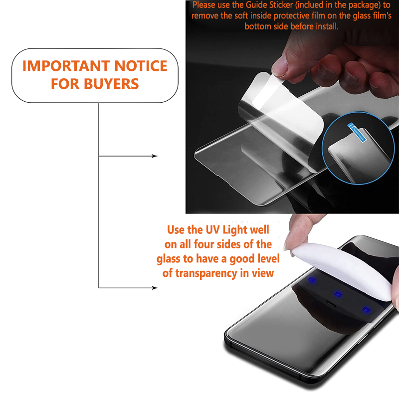 Samsung Galaxy S21 Ultra UV Tempered Glass Screen Protector Full Glue Nano Liquid Protective Film Original High Quality. 