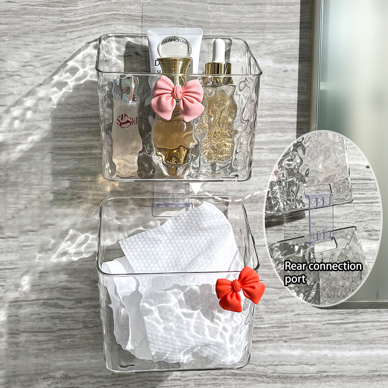 tissue box Storage box Wall rack Face towel storage box Wall-mounted storage basket Bathroom tissue rack