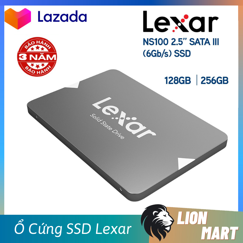 Ổ cứng SSD Lexar NS100 128GB, 256G Sata3 6Gb s 2.5 inch (Đọc 520MB s - Ghi 450MB s) thumbnail