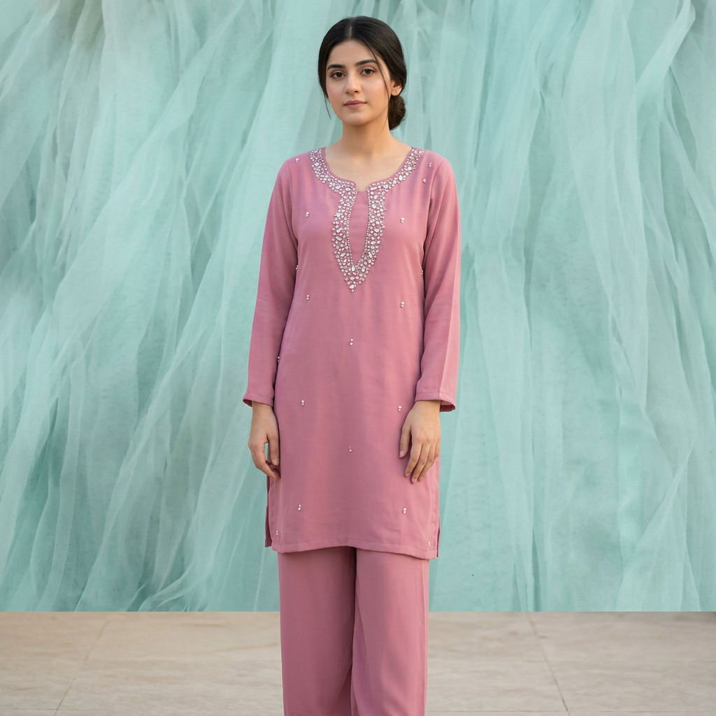 Skin Print Stitched cotton 2 Piece Shalwar Kamiz Dress
