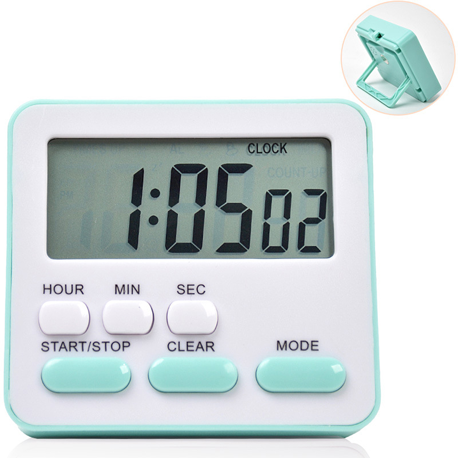 youlianba Bedroom Timer Multifunctional Magnetic Kitchen Timer with Large Display for Cooking and Student Time Management