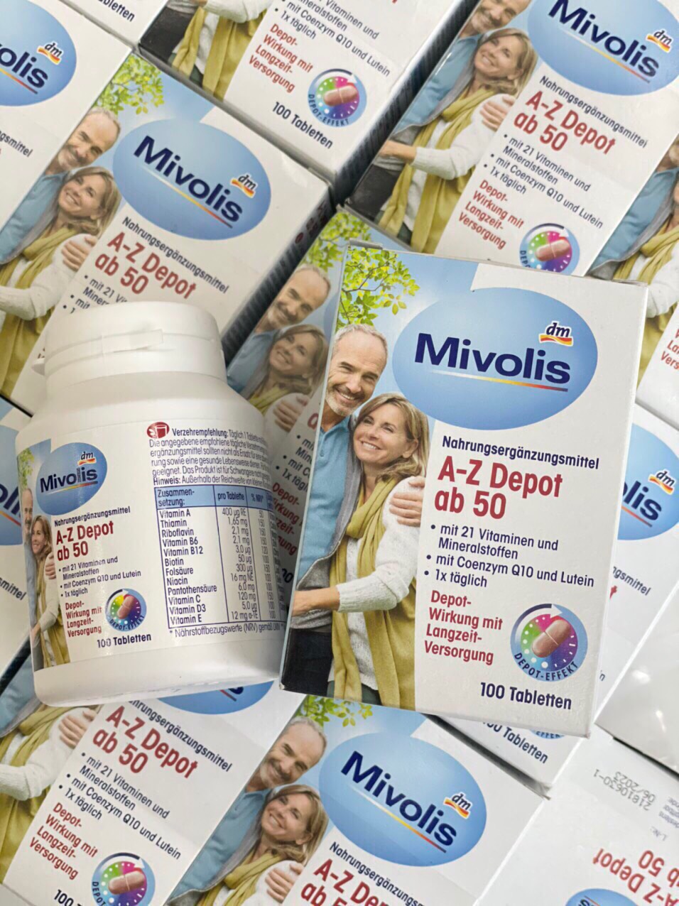 Vitamin tổng hợp A-Z Depot của Milovis dành cho người trên 50 tuổi hộp 100 thumbnail