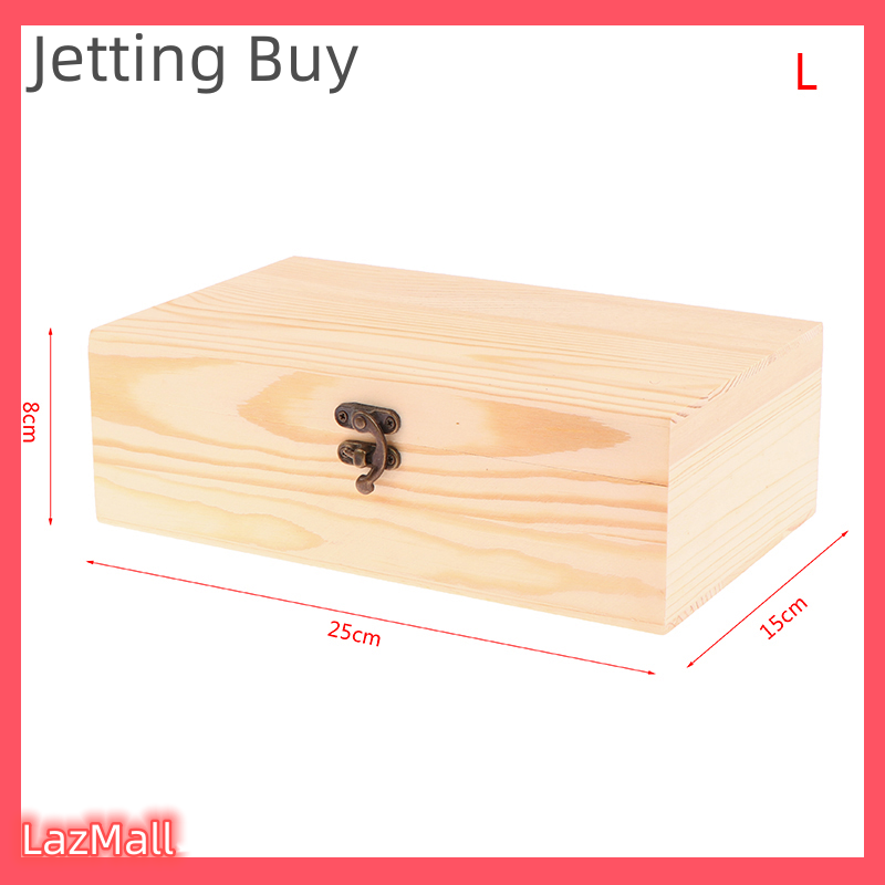 [Jettingbuy] sắp xếp hộp đựng đồ bằng gỗ hình chữ nhật giảm giá nhanh Hộp đựng đồ bằng gỗ
