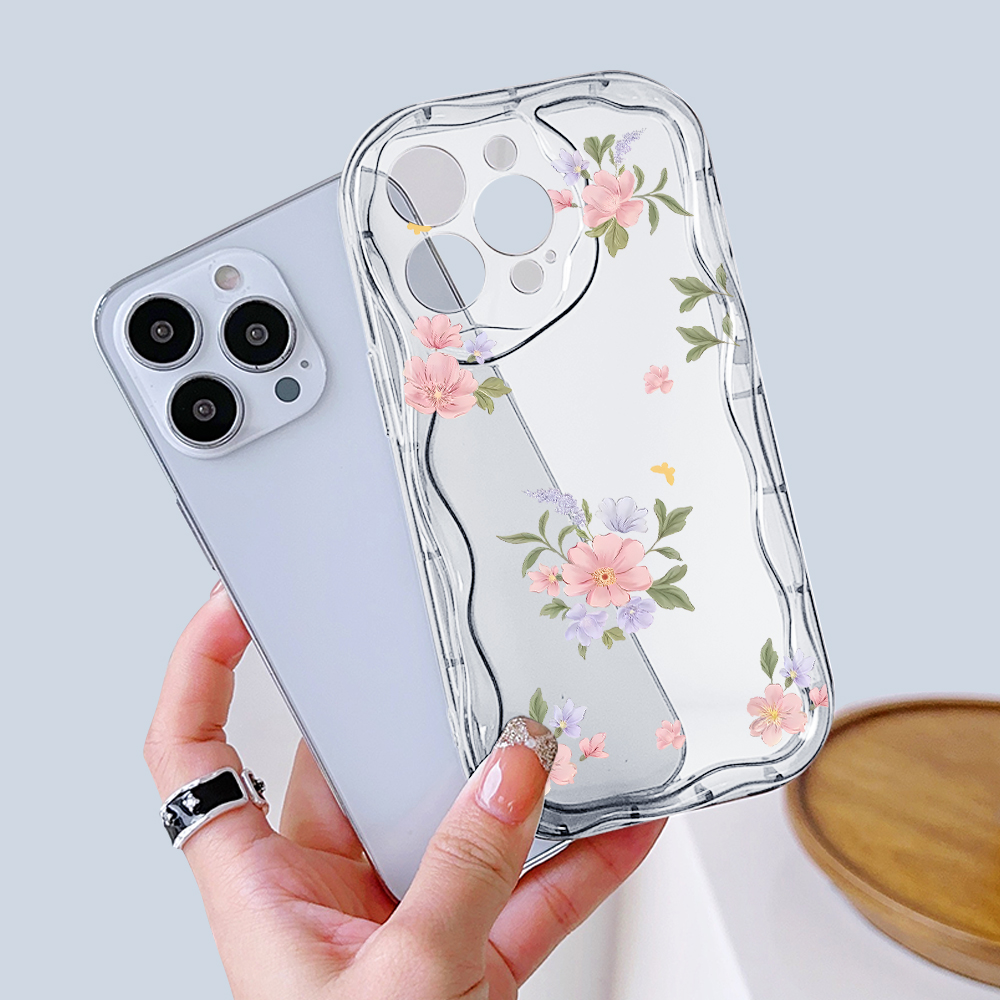YYDS%20for%20Tecno%20Spark%20Go%201%20Tecno%20Pop%209%204G%20Tecno%20Spark%20Go%202025%20Back%20Cover%20Pink%20Flowers%20Case%20Texture%20Wavy%20Edge%20Soft%20Silicone%20Mobile%20Cover%20-%20Image%205