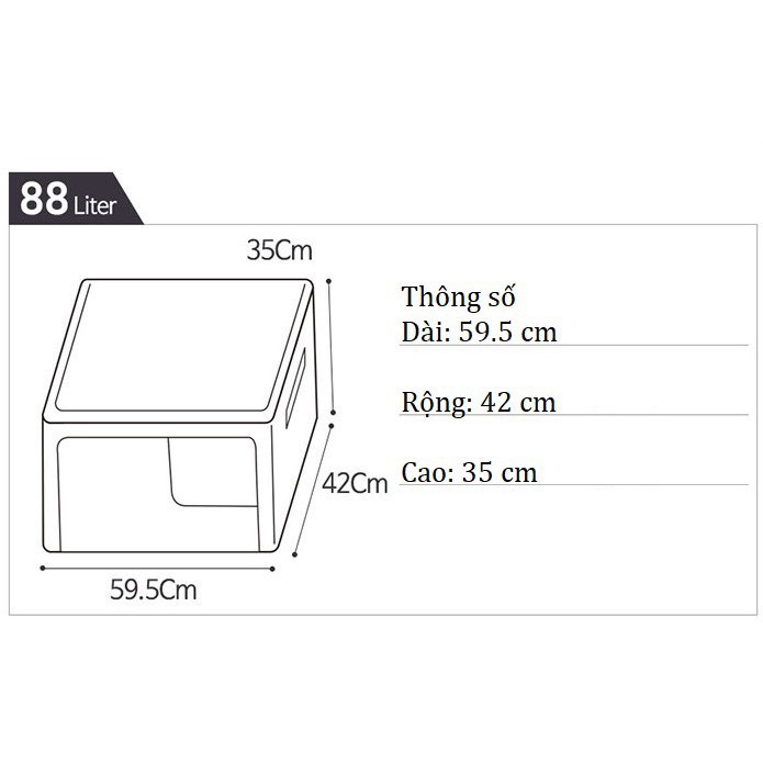 Hộp đựng quần áo- Living box 88L