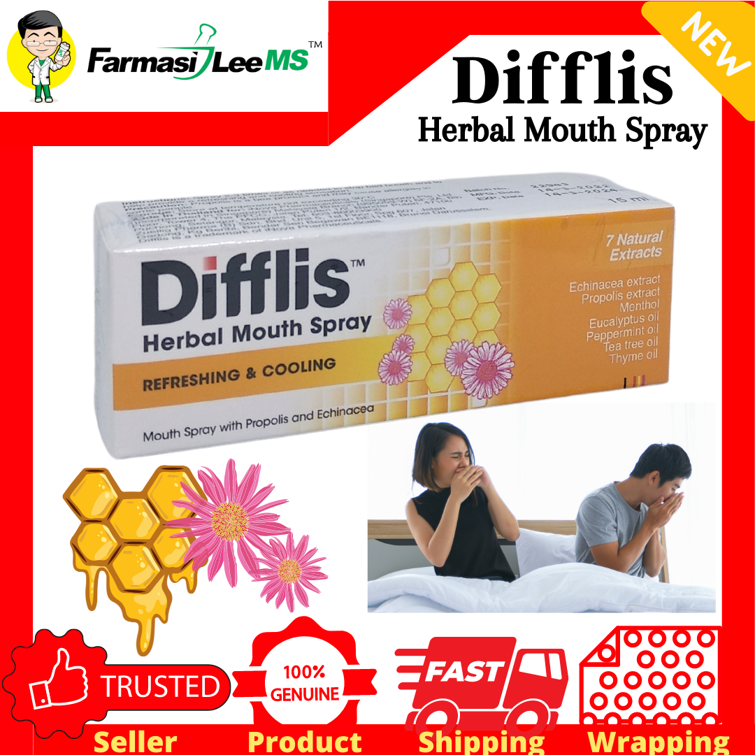 Difflis Herbal Mouth Spray 15ml Refreshing & Cooling Lazada