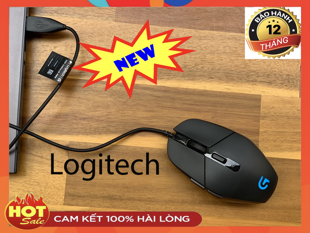 Mouse logitech g302 usb - chuột chơi game . làm việc siêu nhạy. có đèn led - chuột bàn phím có dây usb - bảo hành 12 tháng
