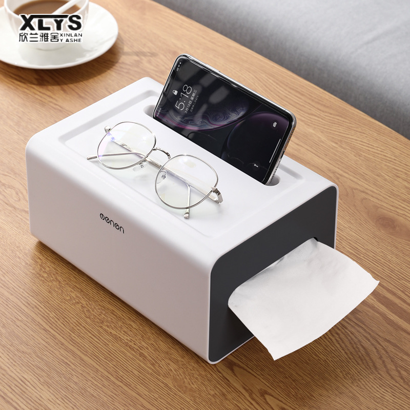 Desktop tissue box, multifunctional creative storage box, home living room coffee table, paper drawer, mini desktop small trash can