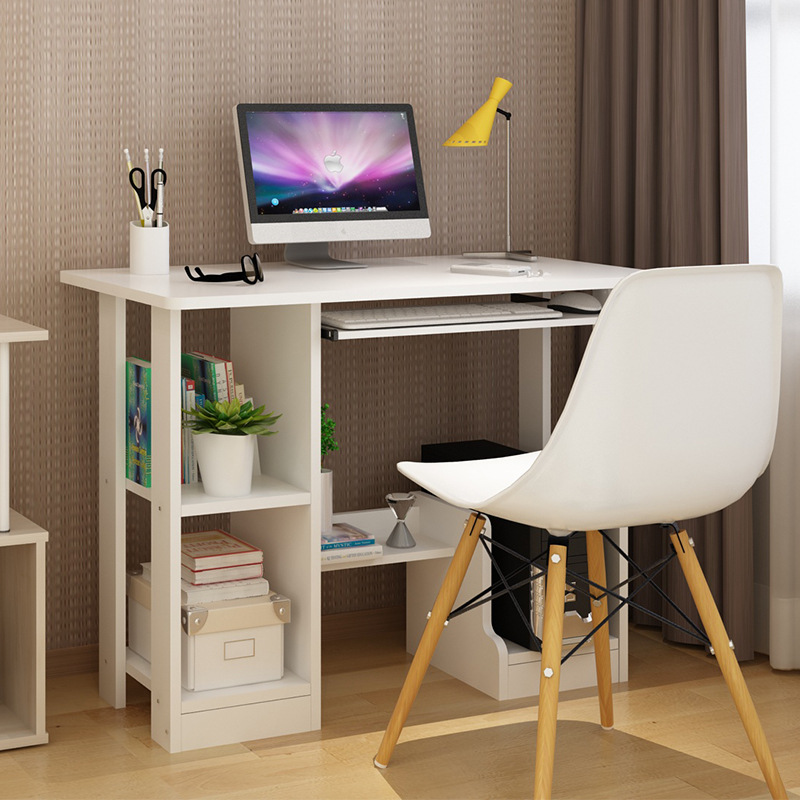 Simple desktop computer table desktop table home writing desk with bookcase combination table simple office desk