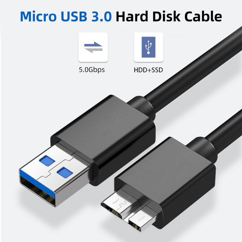 【Hàng có sẵn】bộ chuyển đổi ổ cứng tốc độ cao cáp dữ liệu USB 3.0 sang Micro B cho Ổ cứng SSD ngoài và HDD