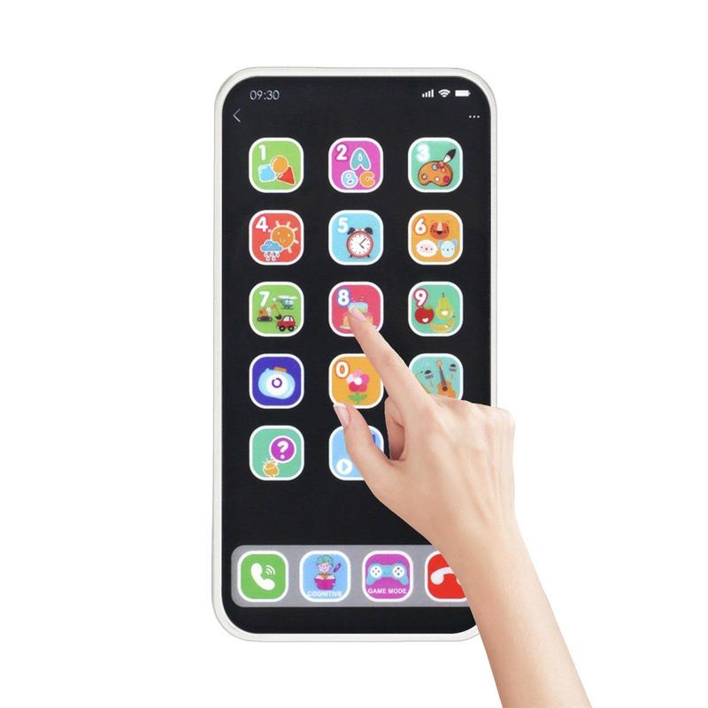 Simulation Electric Smart Touch Screen Mobile Phone Early Educational Learning Toy Kids Musical Cellphone Toys Birthday Gifts