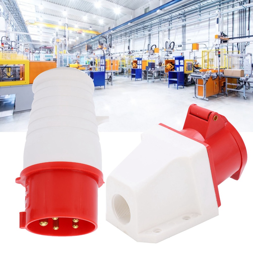 1 Set Manufacturing Plant 5Pin Industrial Plug Connector 3 Phase 16A ...
