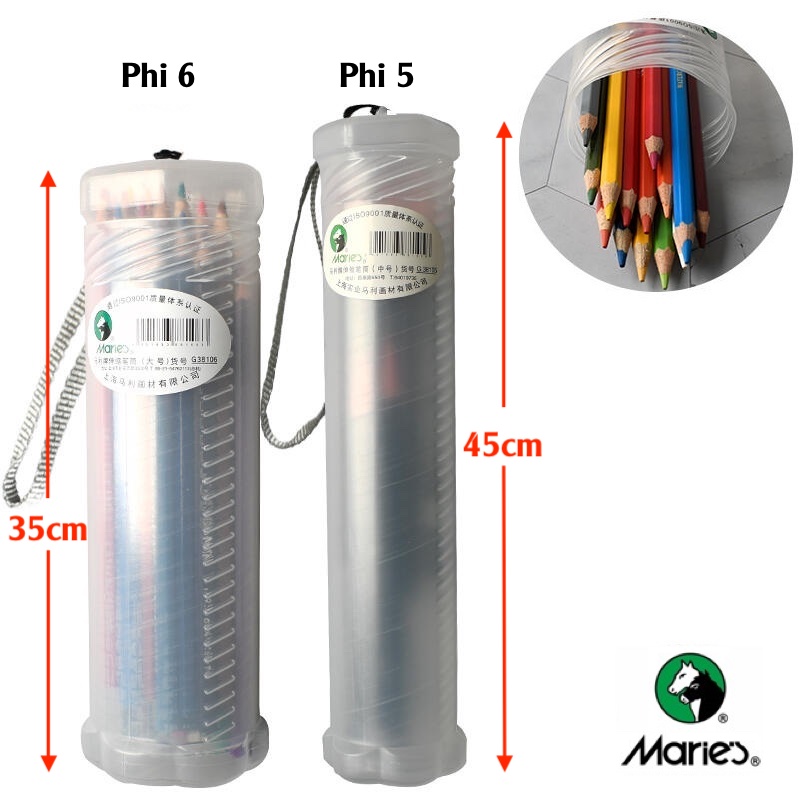 Ống đựng cọ vẽ, bút, giấy vẽ, phi 5cm/6cm