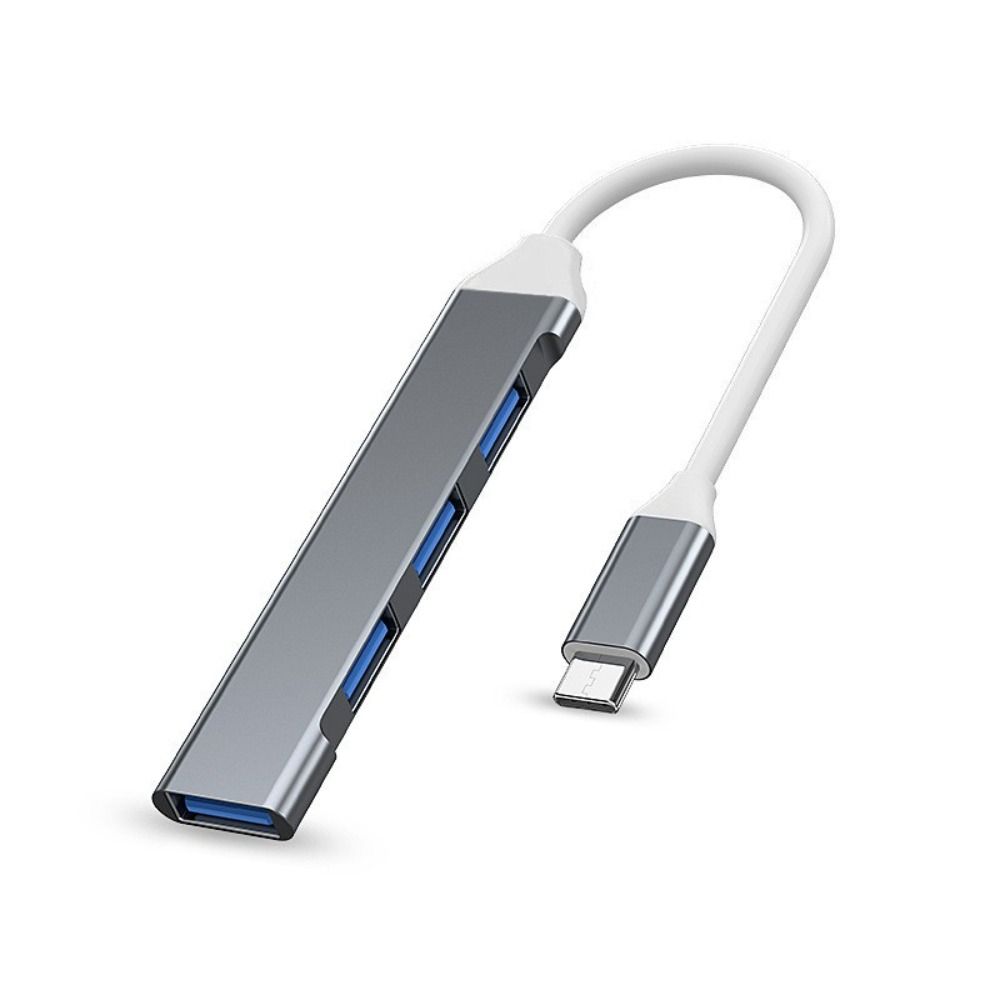 Hub USB-C 4 Ports USB 3.0 - Adaptateur Multi-connecteur Pour MacBook, PC, Tablette, Transfert Rapide 5 Gbps