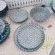 LOVERA x Awasaka Japan Black and White Modern 4 Piece Dinnerware Set. 