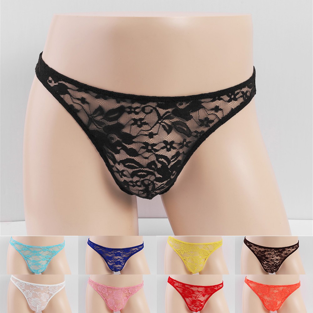 【BLUEHOPE】 Panties Men Briefs Sissy Pouch Translucent Breathable Briefs Underwear