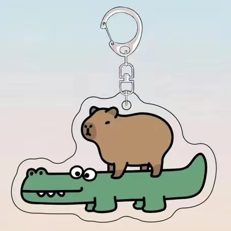 Móc Khóa Hình capybara Chất Liệu acrylic