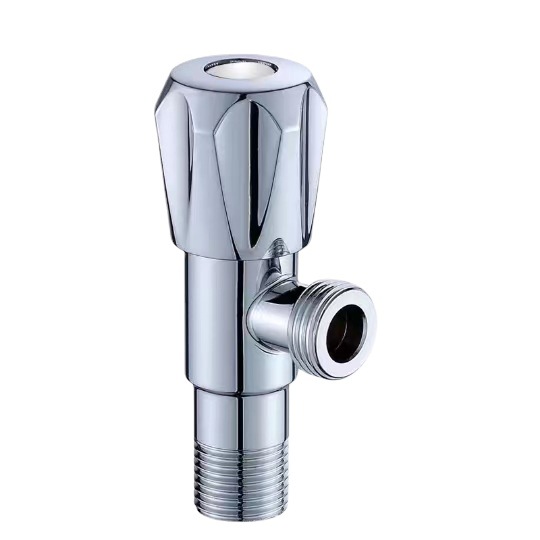 [E hot 60] Factory direct sales 201 Stainless Steel Triangle Valve Electroplating Thickened Angle Valve Bathroom Angle Valve Water Heater 4 Divided into Triangle Valve