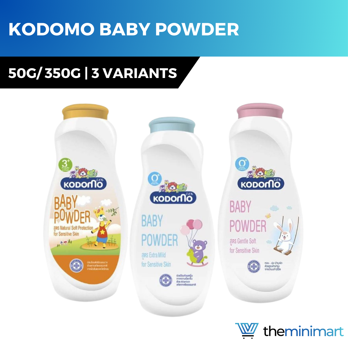 KODOMO Baby Powder Sensitive Skin For Newborns 50g 350g Gentle