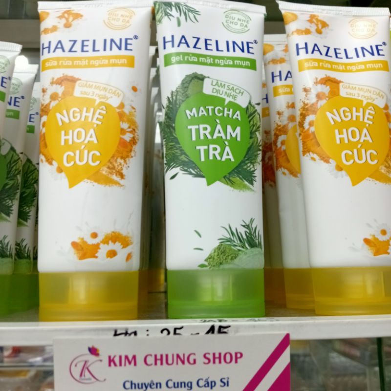 [Mẫu mới] Sữa rửa mặt Hazelin (Nghệ kiwi, Matcha lựu đỏ)
