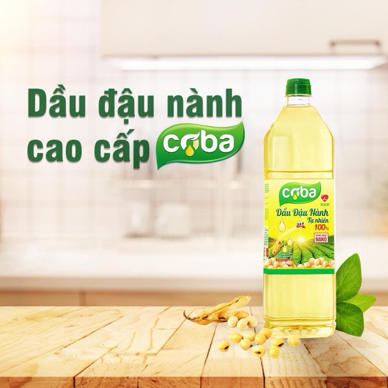 Dầu đậu nành coba chai 1L/2L