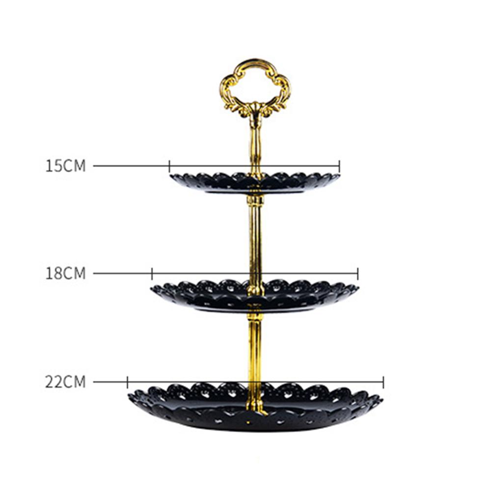 Holiday Party Three-layer Fruit Plate Dessert Candy Cake Stand Self-help Display