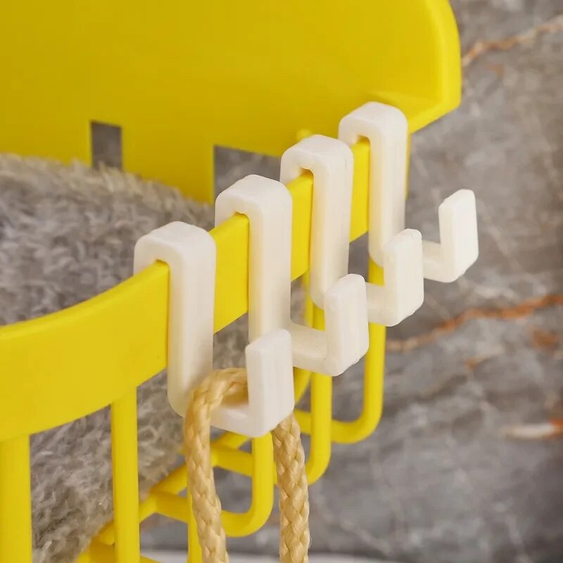 Feelife 100pcs Mini S Shape Hooks Key Hanging Hook Towel Racks Kitchen Bathroom Reusable Plastic Organizer Holder Home Multi-Purpose Hooks