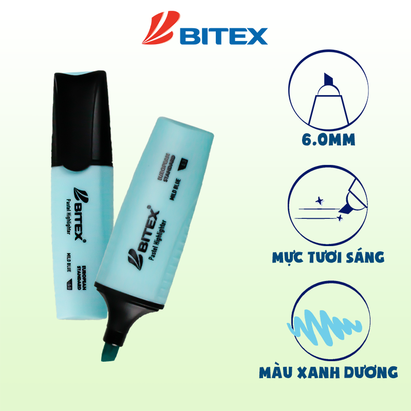 Bút dạ quang highlight Bitex HL05 màu Pastel