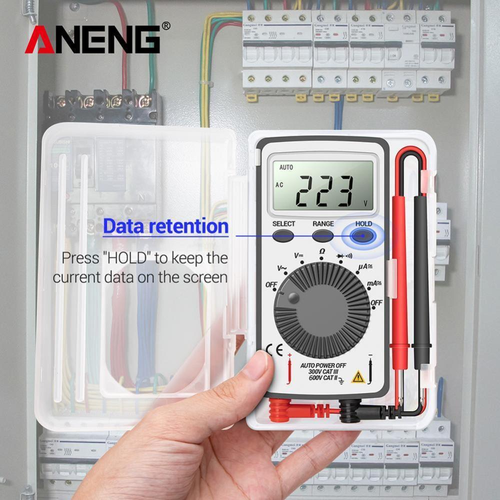 【ANENG】Portable LCD Pocket Digital Multimeter AC Voltage Capacitance Resistance Tester