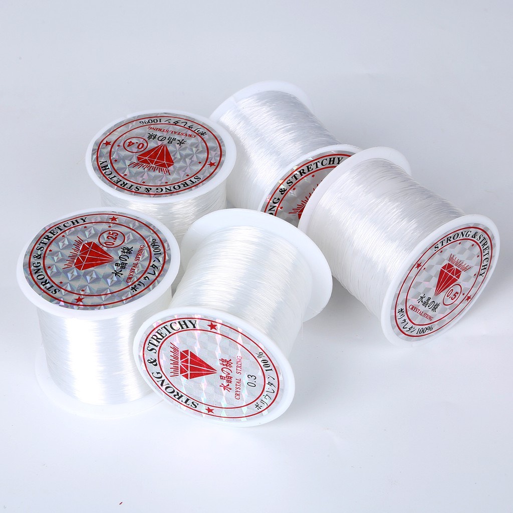 Cuộn dây cước nylon trong suốt không co giãn siêu bền để làm đồ trang sức