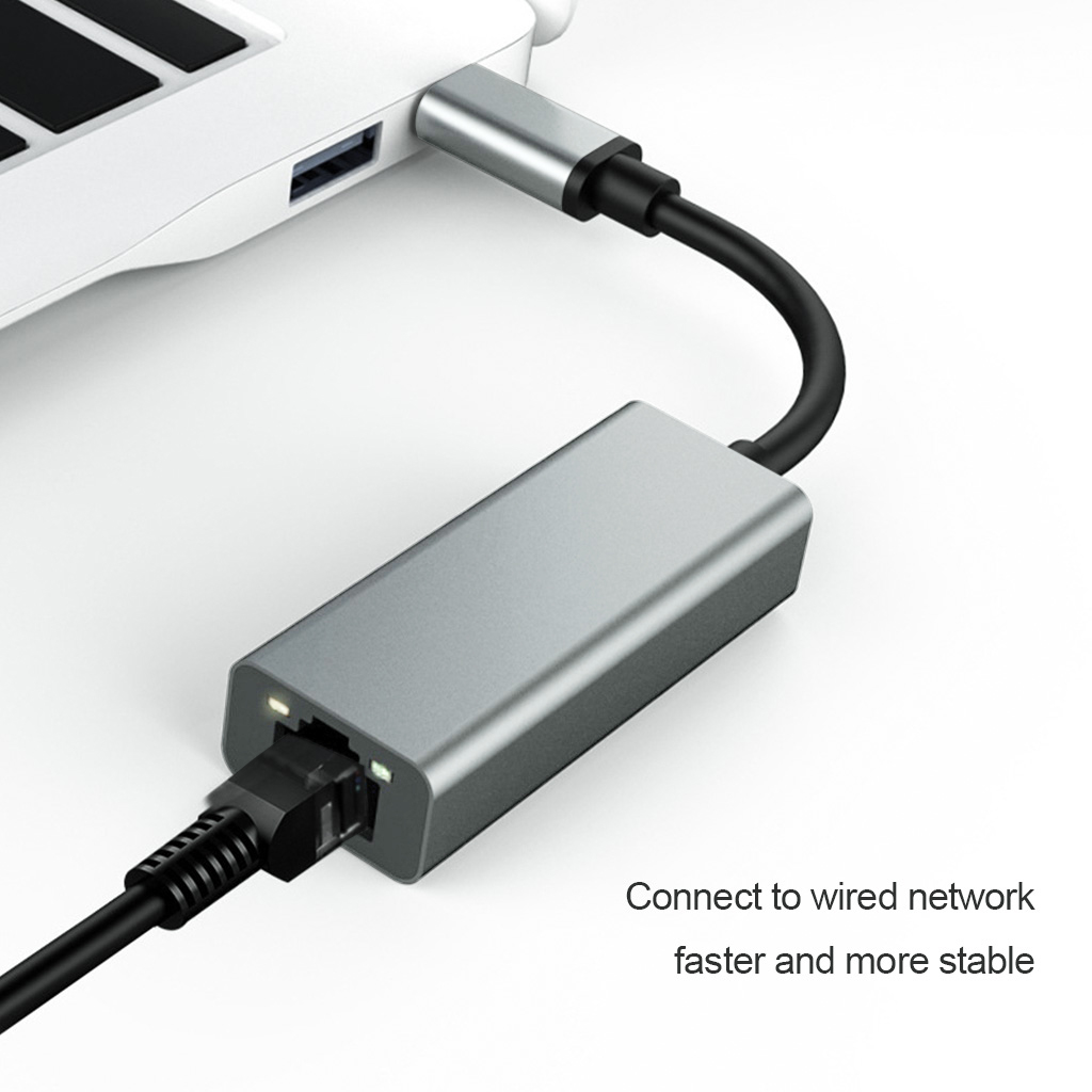 USB C Ethernet Adapter USB Type C to RJ45 Lan Adapter for MacBook Pro
