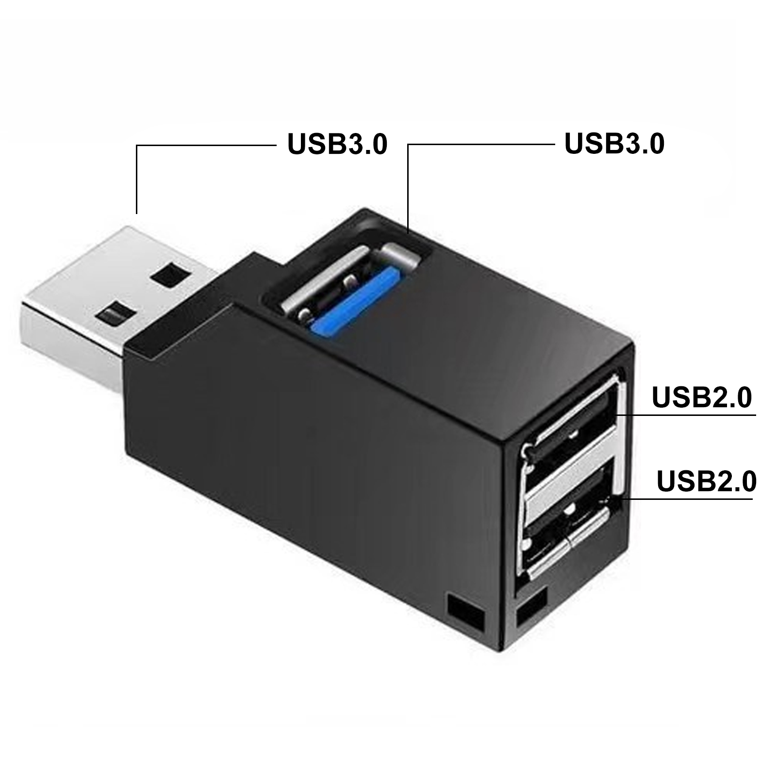 High Speed Usb 3.0 Hub Portable Usb 3.0 Hub High-speed Data Transfer Wireless Expander Plug Play Ideal Laptop Accessory