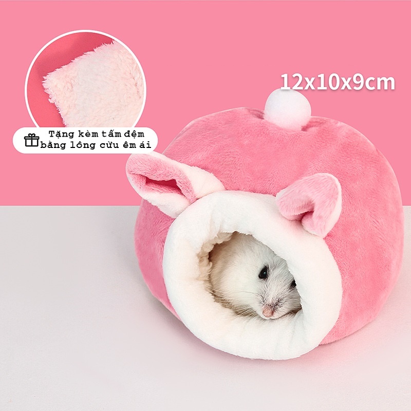 Nhà ngủ bông hình thú dễ thương cho hamster