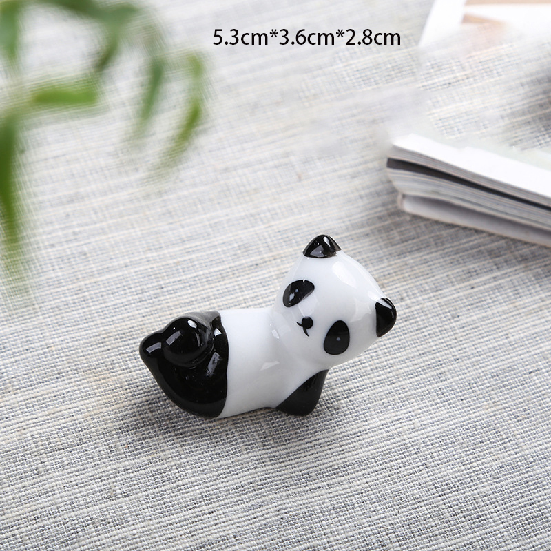 Panda Ceramic Crafts Ceramic Chopstick Holder Chopstick Holder Animal Chopstick Pillow Household Chopstick Holder