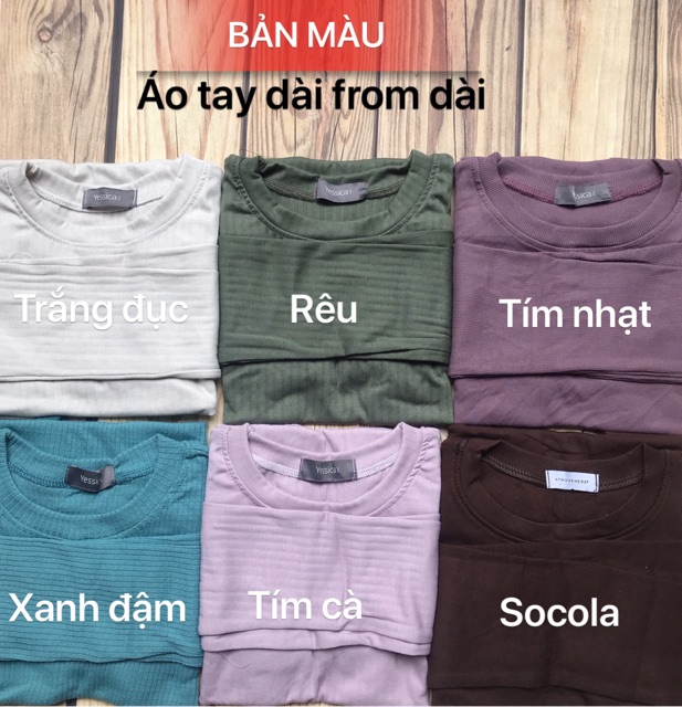 Áo tay dài nhiều màu