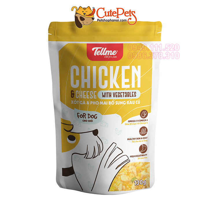 Feed ướt marinade Tellme 130g for dog-cutepets