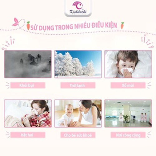 Combo 3 khẩu trang gấu cho bé thương hiệu Kichi