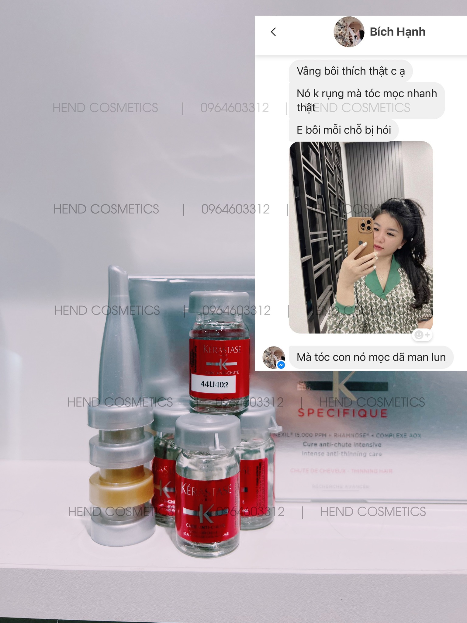 Vòi tra huyết thanh Kerastase (Đầu tra gắn với lọ huyết thanh)