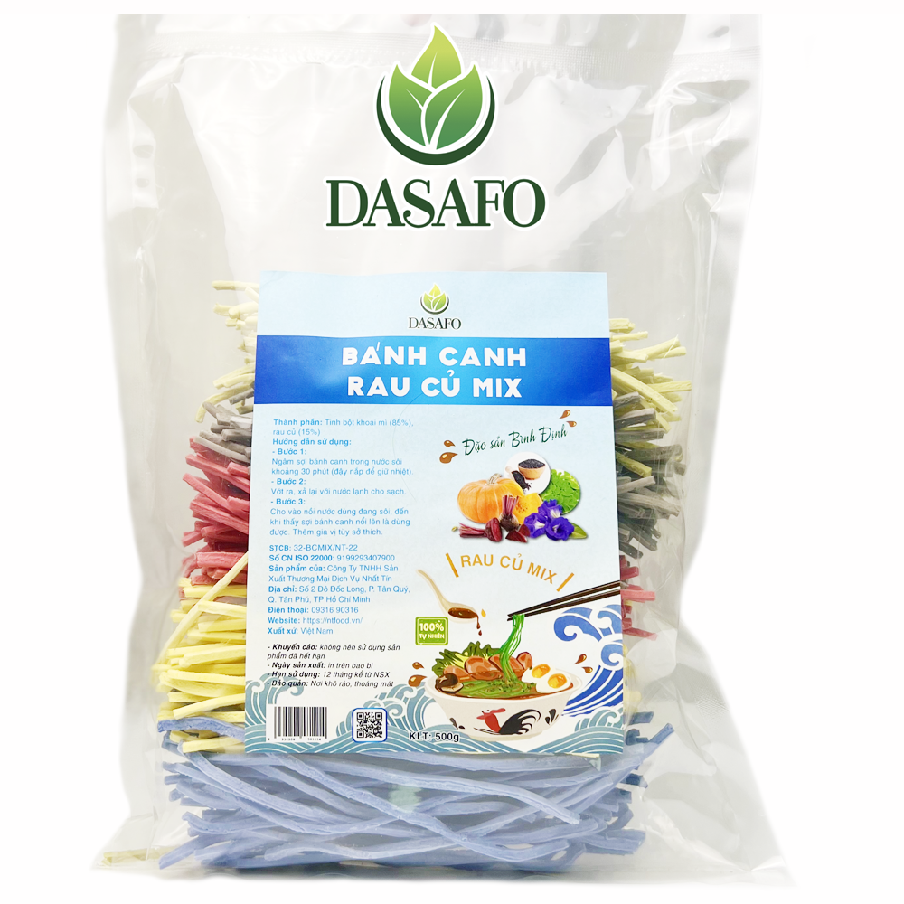 Bánh canh rau củ DASAFO 500gr 250gr - Tự nhiên, Healthy, Thực dưỡng