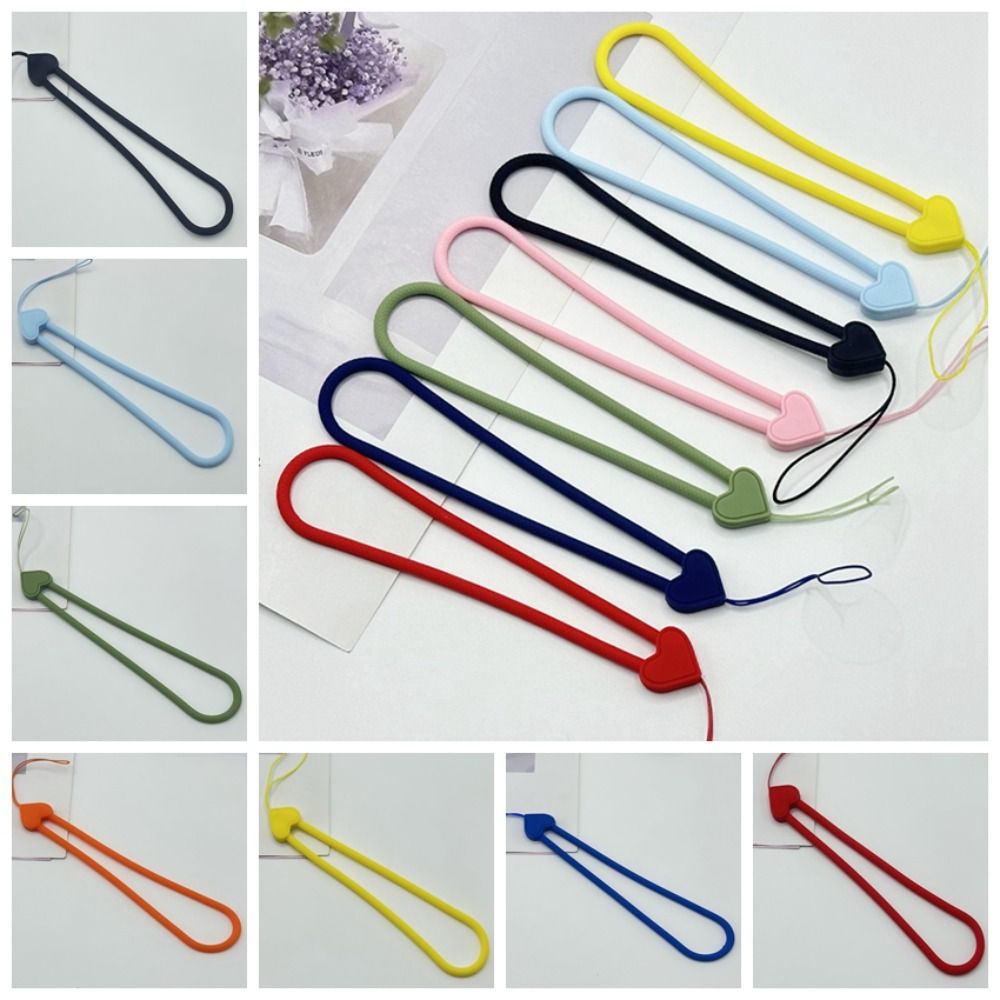 Phone Hanging Loop Rope Silicone Wrist Hand Strap Phone Lanyard Short Rope Mobile Phone Strap ...