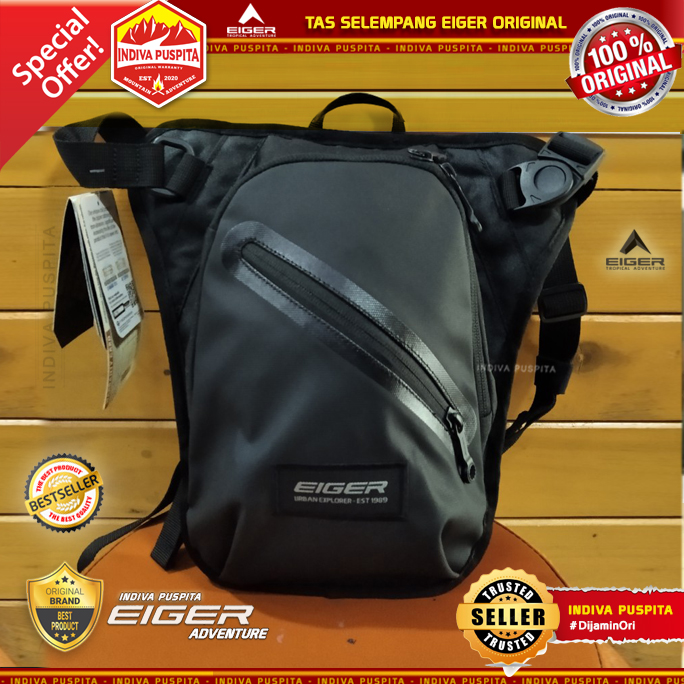 Tas Selempang Eiger Original Gearway Leg Bag L Black Lazada Indonesia