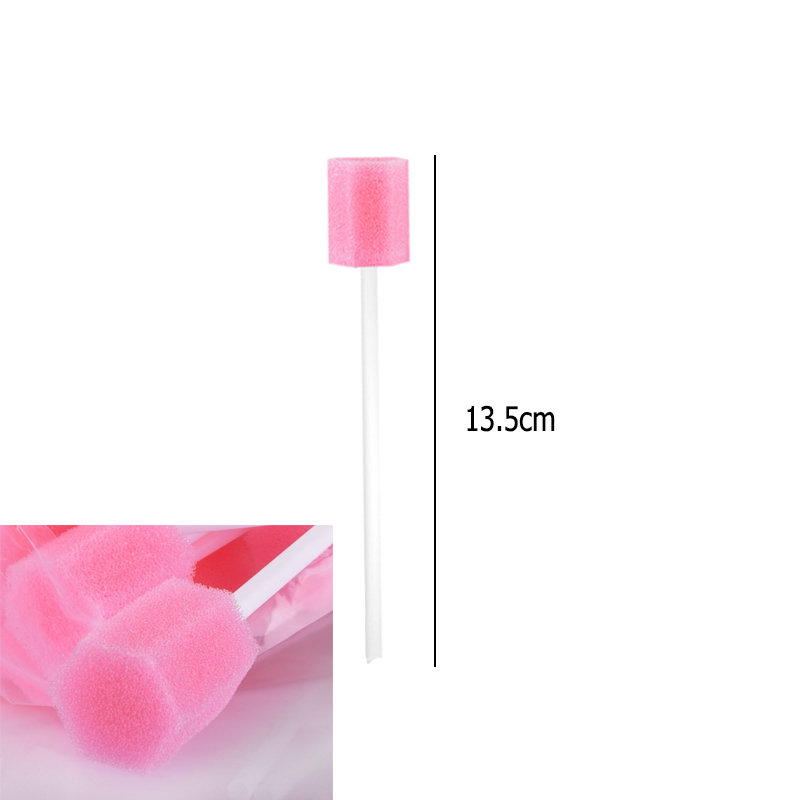 100pcs Disposable Oral Care Sponge Swab Tooth Cleaning Mouth Swabs