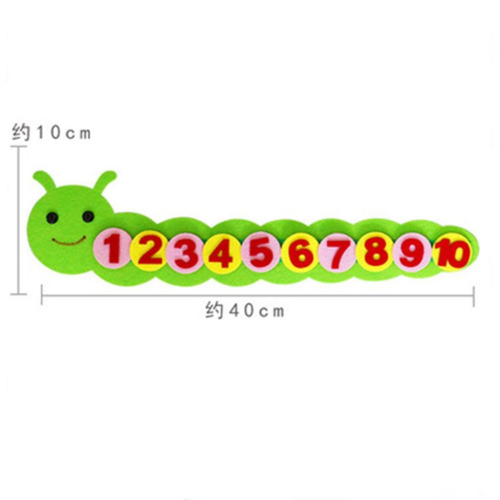 CAEWE Nonwoven Fabric Caterpillar DIY Math Toys Caterpillar Shaped