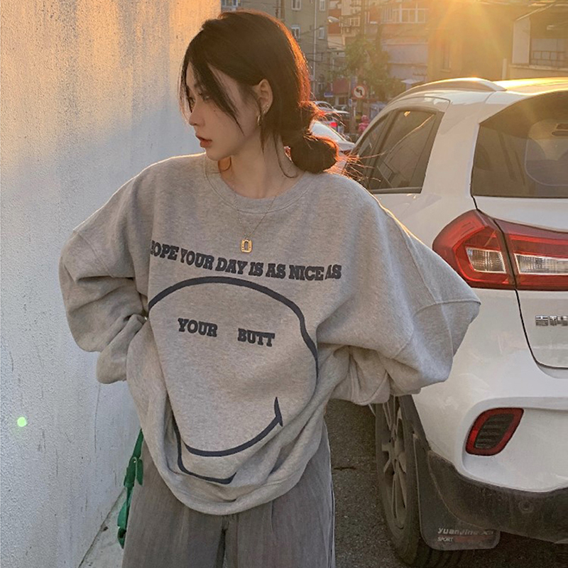 Guima women's sweatshirt women's round neck sweatshirt